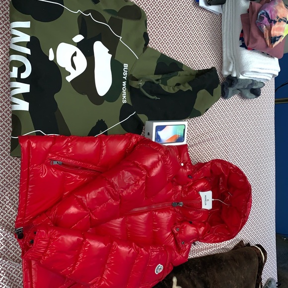 Moncler Other - Red Moncler Maya size 2 750 Bape Hoodie Medium 200